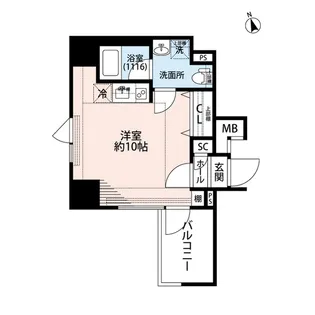 プレール・ドゥーク東新宿III【7階】の間取り