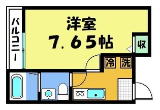 フラッティ千本下長者町【3階】の間取り