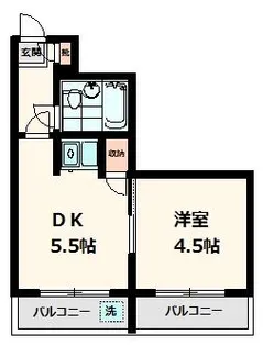 エクシブ1【4階】の間取り