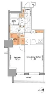 ザ・パークハビオ上野【2階】の間取り