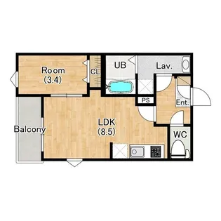 ココングランジュール豊中立花町【1階】の間取り