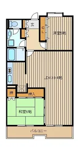 ベルアージュ都立家政【5階】の間取り