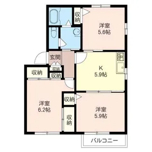 Castle Hase A【2階】の間取り