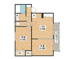グローバルハウスEN【1階】の間取り