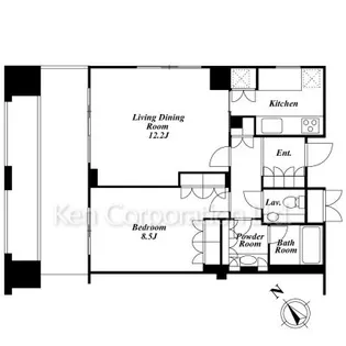 神谷町プライムプレイスレジデンス【11階】の間取り
