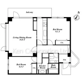 ガーデン東山【1階】の間取り