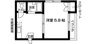 梅ヶ枝マンションII【5階】の間取り