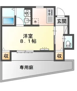 グリーンパーシモン【1階】の間取り