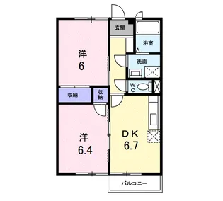 アビタシオン【2階】の間取り
