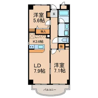 フォレスト ハサマ【3階】の間取り