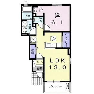 ガーデンハウス L.A A【1階】の間取り