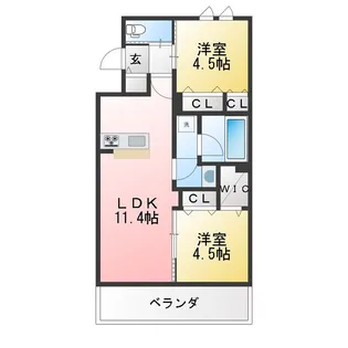 SHELL COAST【2階】の間取り