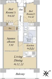 シスナブ池袋本町【12階】の間取り