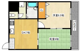 ベアコート塚口【3階】の間取り