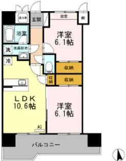 COSMO CITY【5階】の間取り