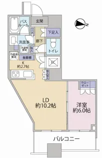 勝どきザ・タワー【17階】の間取り
