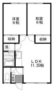 ハイツ高橋(緑ヶ岡)【1階】の間取り