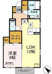 ベルウィル B【1階】の間取り
