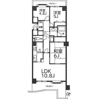 磯子台スカイマンション【4階】の間取り