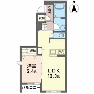 ジュジョールB【1階】の間取り