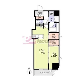 ジオエント中野【8階】の間取り