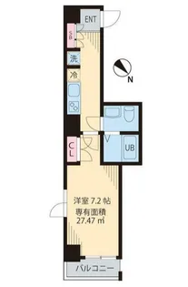 Luxe Yotsuya【7階】の間取り