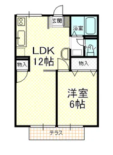 プレジール河本B【2階】の間取り