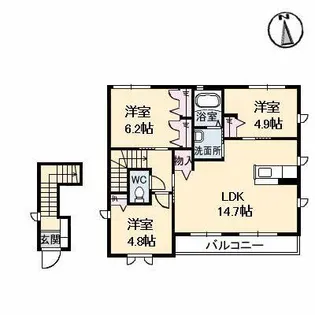 Casa Brote A棟【2階】の間取り