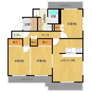 サンハイム北斗【2階】の間取り