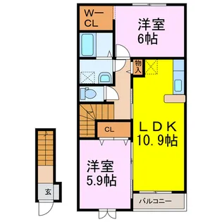 サニーガーデンM・Y【2階】の間取り