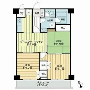 秀和大森レジデンス【4階】の間取り