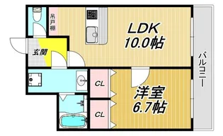 メゾンプチポール【5階】の間取り