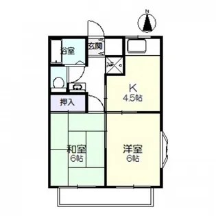 エステートピア平野【1階】の間取り
