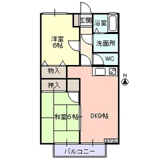 メゾン・リベルテ【1階】の間取り