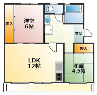 コーポ西栄【1階】の間取り