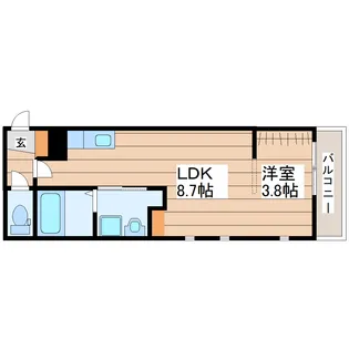 プランド東照宮【3階】の間取り