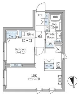 COMPOSITE新宿三丁目【1階】の間取り