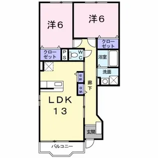 カリーノA【1階】の間取り