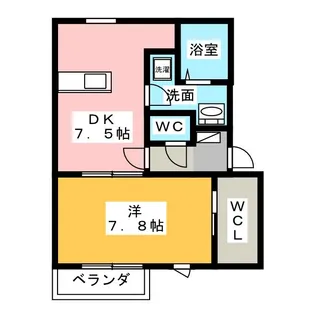 カーム城北【2階】の間取り