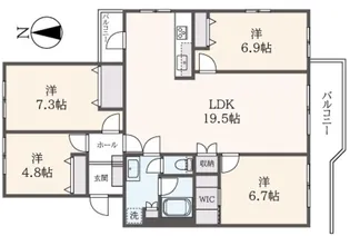 エステート貝取3-1号棟【5階】の間取り