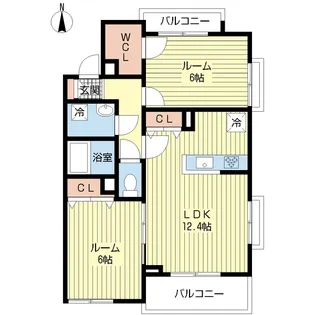 アヴァンセ カエム【2階】の間取り
