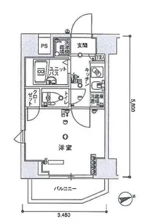 スカイコート亀戸中央公園【4階】の間取り