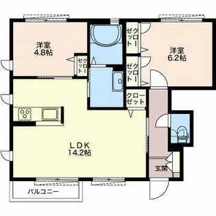 アトリオJB【1階】の間取り