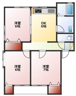 アクティブシティ高屋 B棟【2階】の間取り
