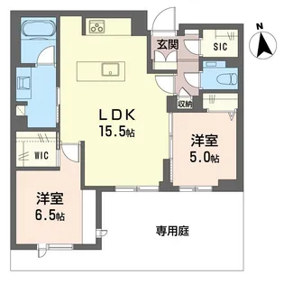 ルセア・クラリスタ【1階】の間取り