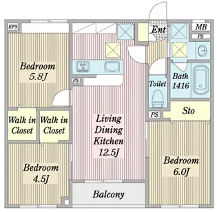 Casa felizeII【3階】の間取り