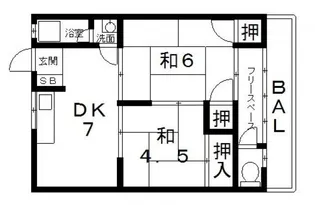木田マンション【2階】の間取り
