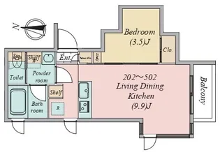 Grande Kanamecho【2階】の間取り