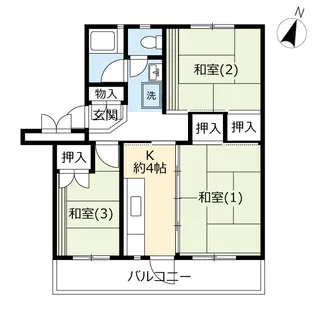 UR南永田第二【2階】の間取り