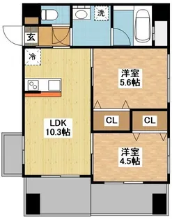 MODERN PALAZZO 浦上駅前【3階】の間取り